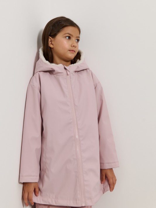 Parka com carapuço e pelo Parka com carapuço e pelo