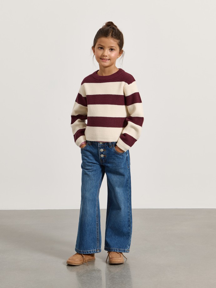 Camisola de malha �s riscas