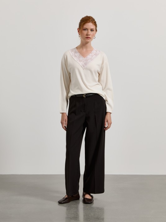 Camisola com renda Camisola com renda