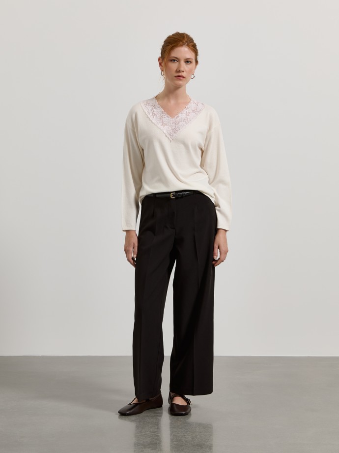 Camisola com renda