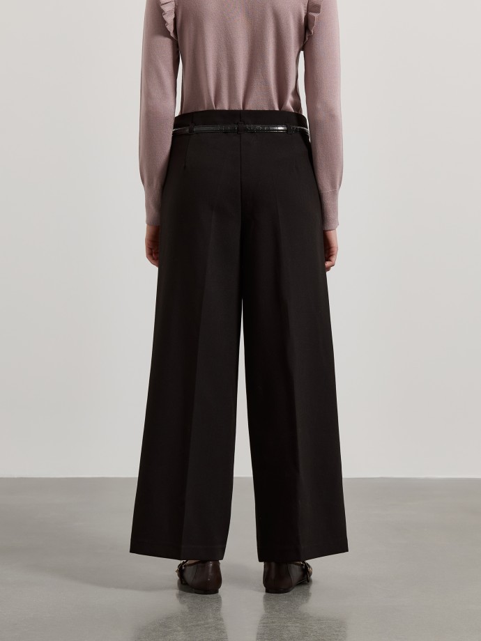 Cal�as wide leg com cinto