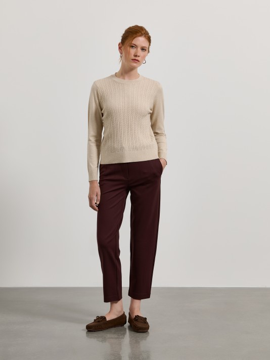 Camisola de malha com tranças Camisola de malha com tranças