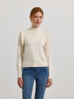 Camisola de malha com folhos