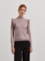 Camisola de malha com folhos