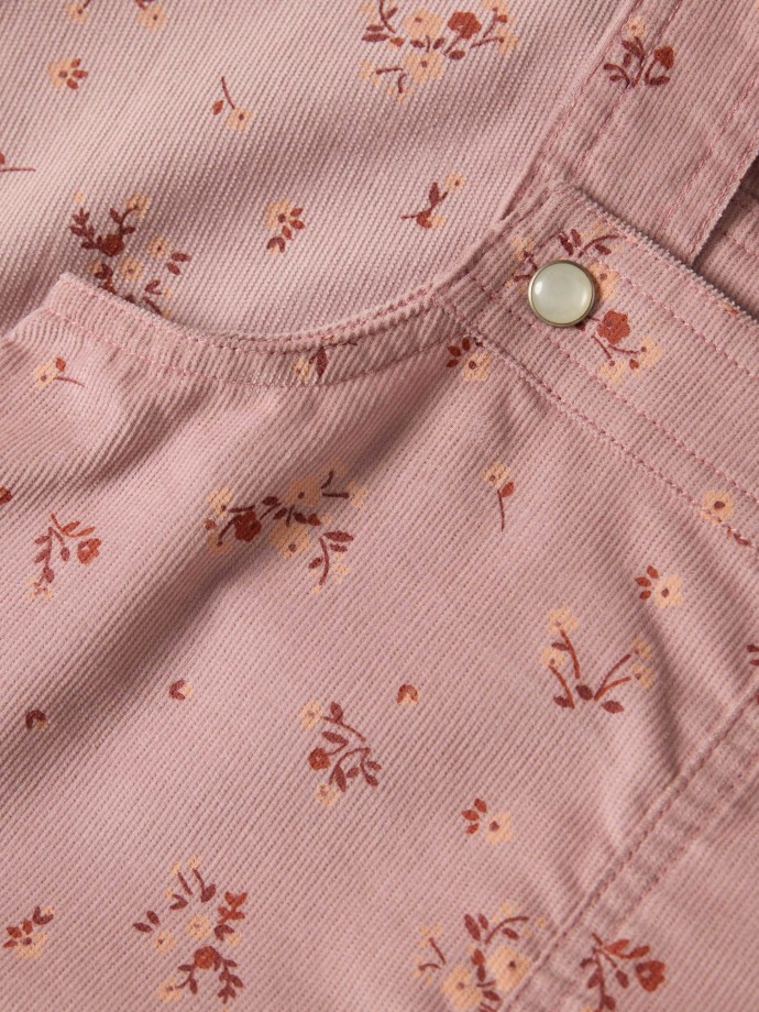 Vestido de bombazine com estampado floral Vestido de bombazine com estampado floral