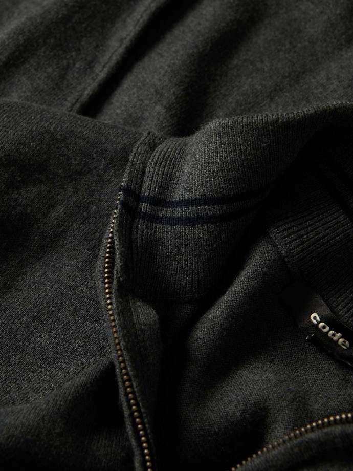 Camisola de malha com fecho