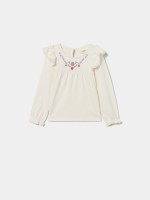 Blusa com folhos e estampado