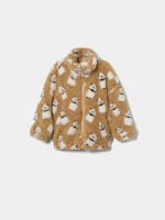 Casaco de pelo com estampado
