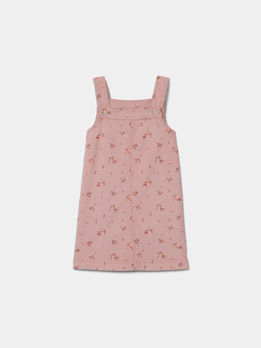 Vestido de bombazine com estampado floral
