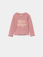 T-shirt with embossed print