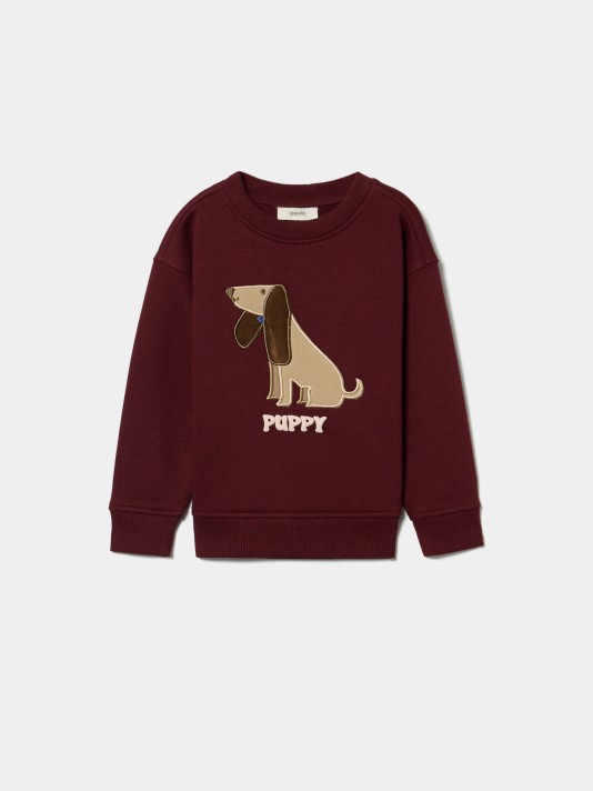Sweatshirt com aplicação bordada Sweatshirt com aplicação bordada