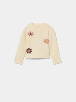 Camisola de malha com flores Camisola de malha com flores