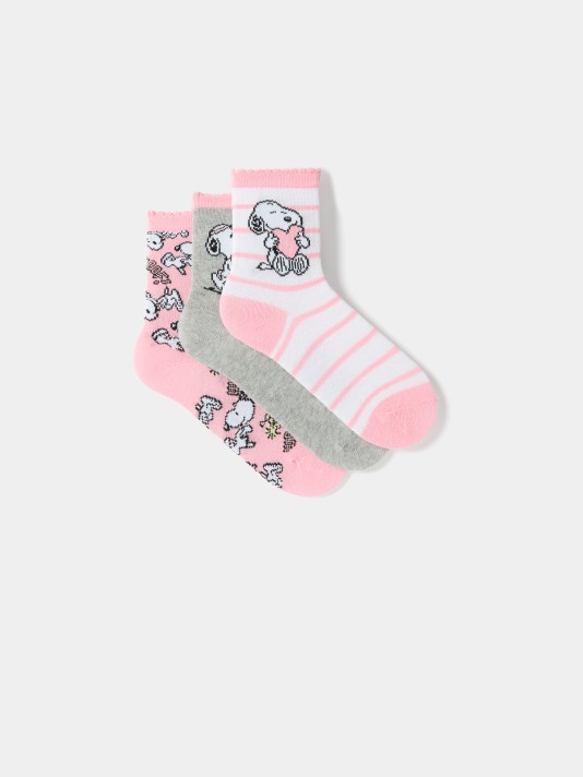 Pack de 3 pares de meias 'Snoopy' Pack de 3 pares de meias 'Snoopy'