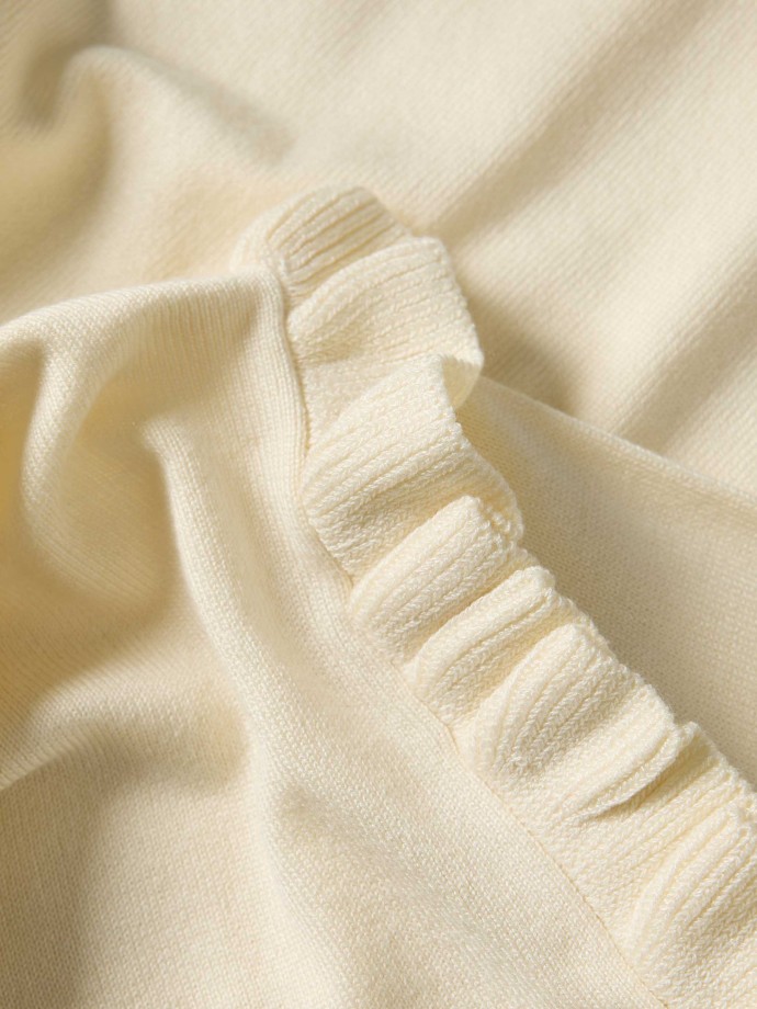 Camisola de malha com folhos