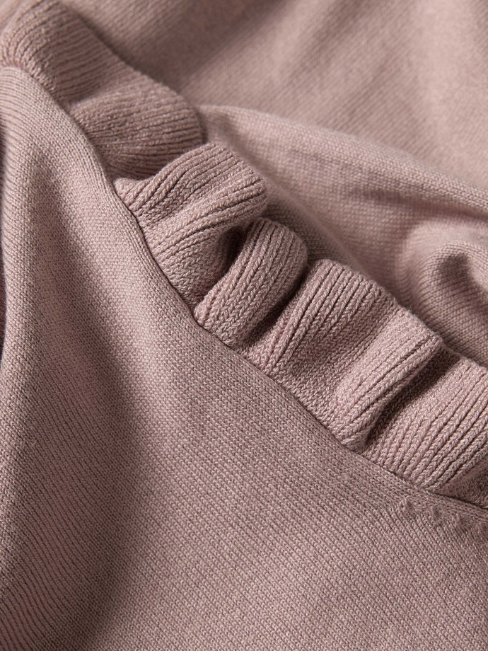 Camisola de malha com folhos