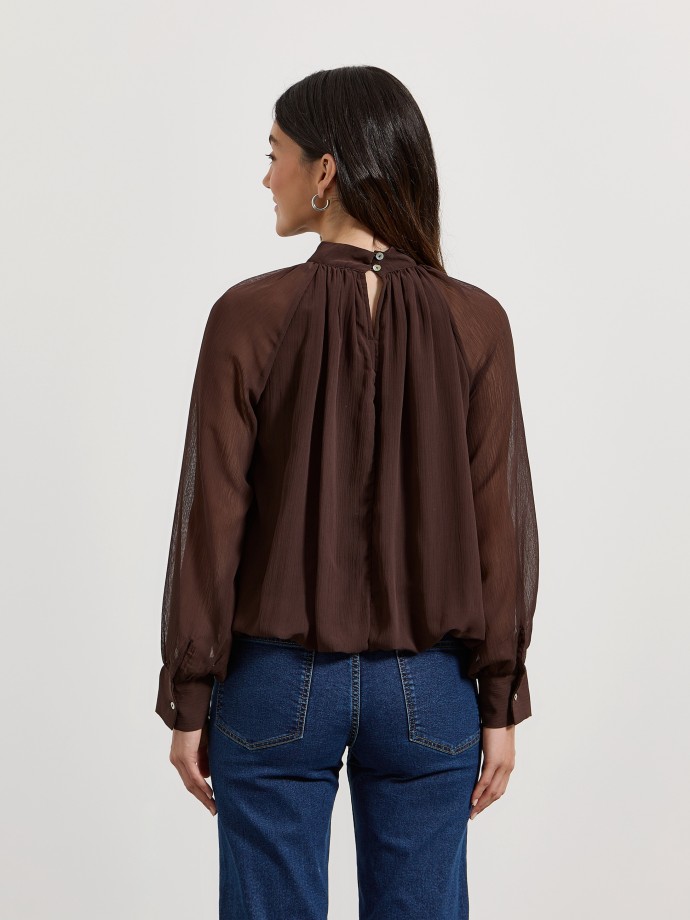 Blusa com efeito bal�o