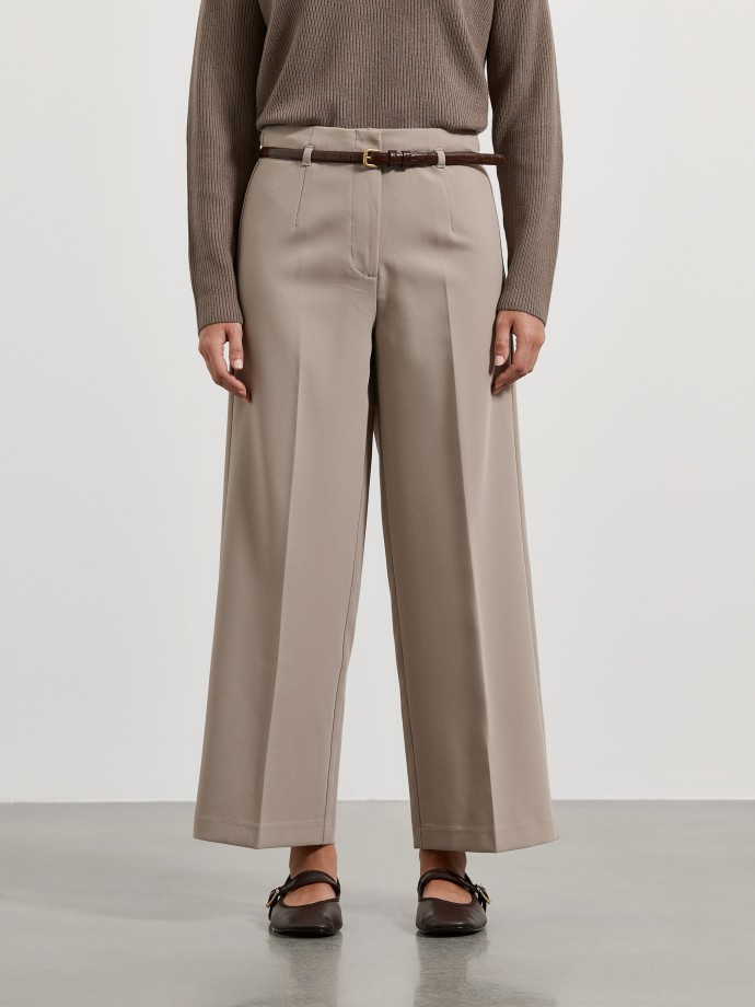 Cal�as wide leg com cinto