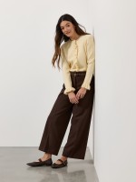 Cal�as wide leg com cinto