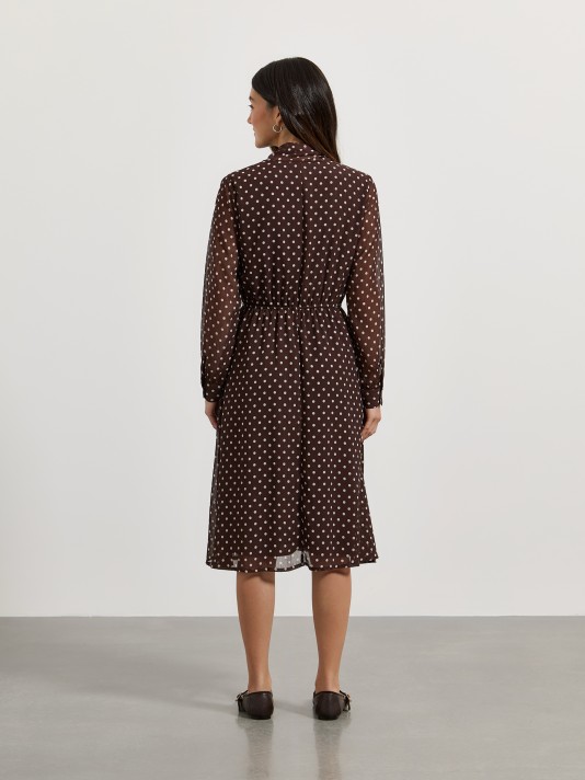 Polka dot dress with bow Polka dot dress with bow