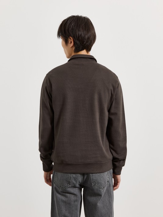 Sweatshirt com gola de fecho Sweatshirt com gola de fecho