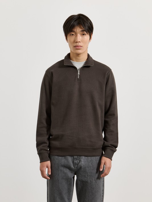Sweatshirt com gola de fecho Sweatshirt com gola de fecho