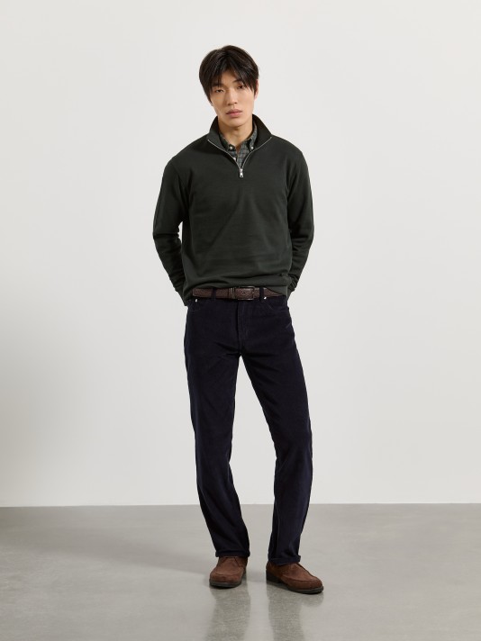 Sweatshirt com gola de fecho Sweatshirt com gola de fecho