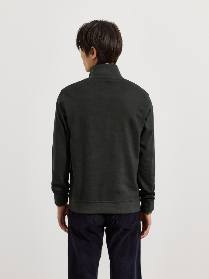 Sweatshirt com gola de fecho