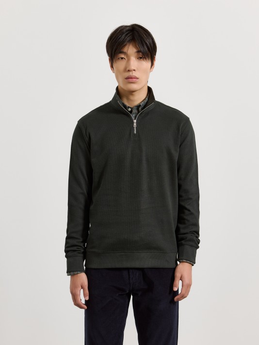 Sweatshirt com gola de fecho Sweatshirt com gola de fecho