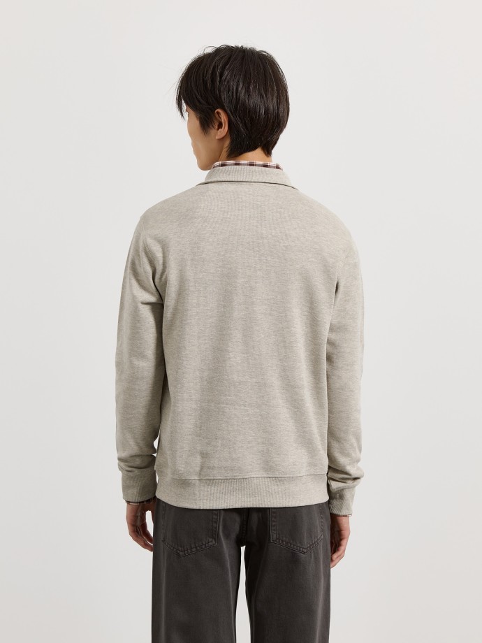 Sweatshirt com gola de fecho