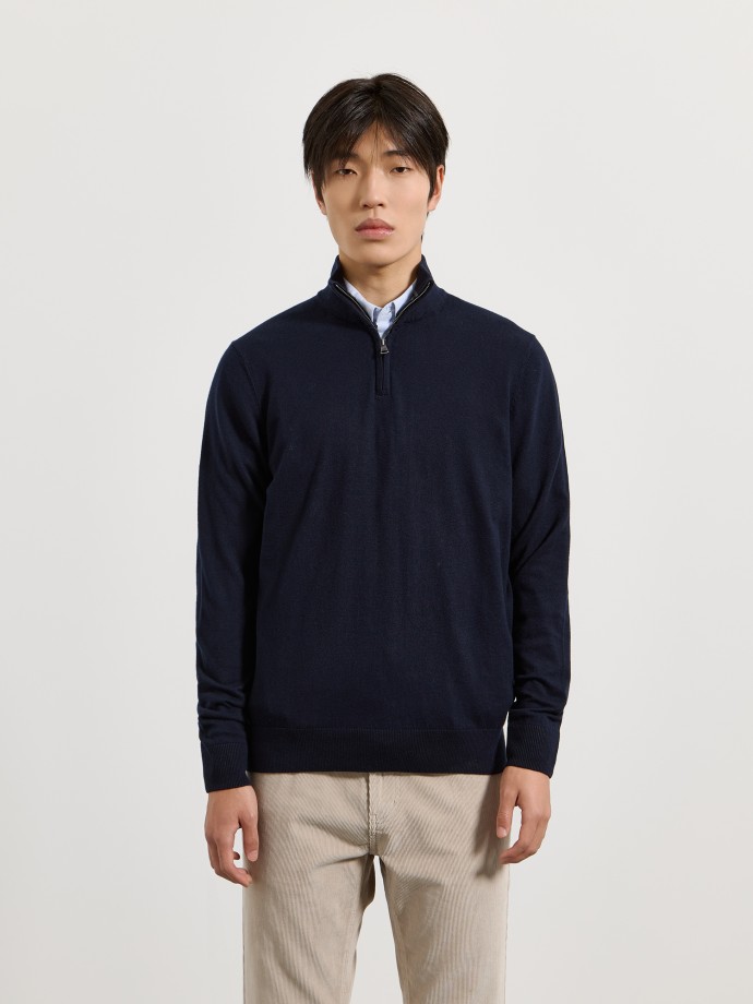 Camisola de malha com fecho Camisola de malha com fecho