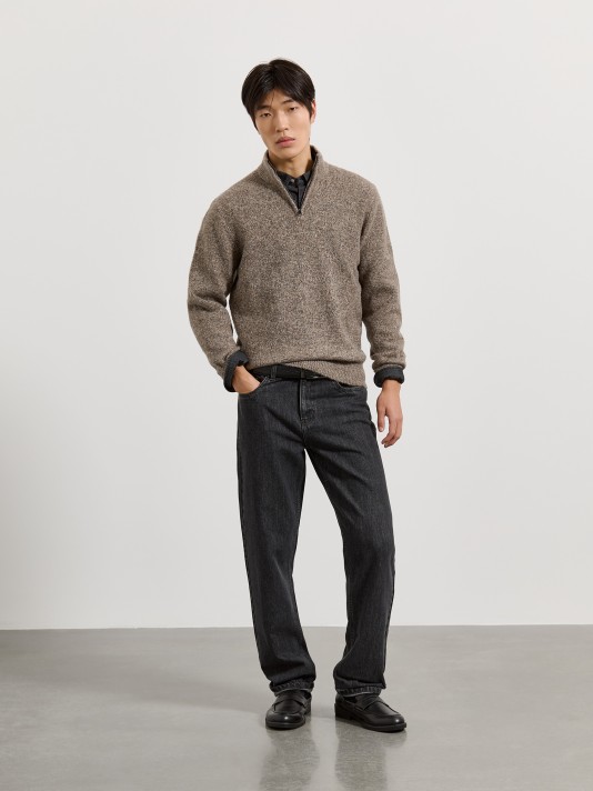 Camisola de malha com fecho Camisola de malha com fecho