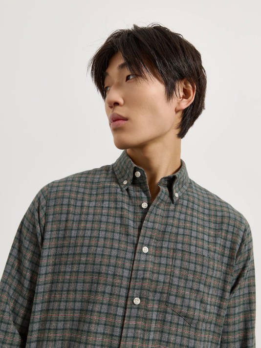 Camisa xadrez com bolso