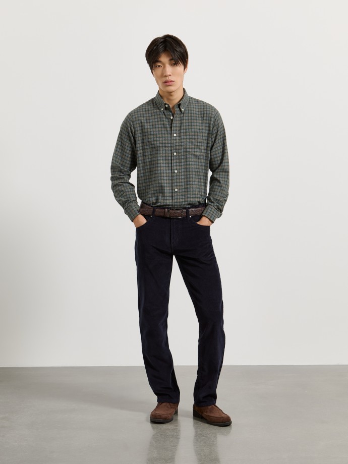Camisa xadrez com bolso