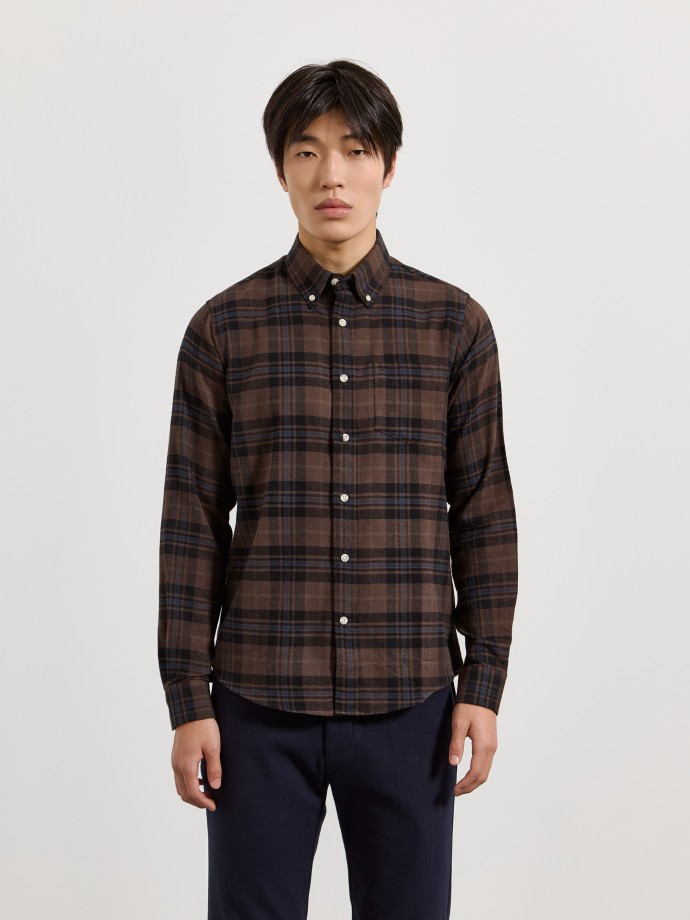 Camisa xadrez com bolso