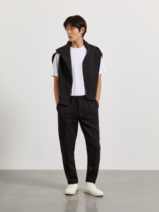 Calças jogger com nervura Calças jogger com nervura