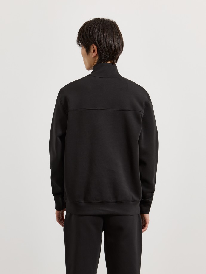 Sweatshirt com gola de fecho