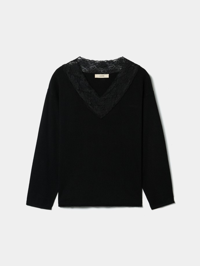 Camisola com renda