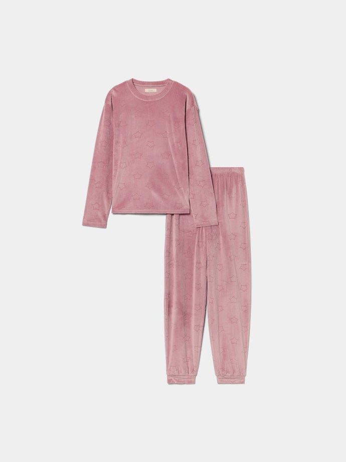 Pijama polar com estrelas