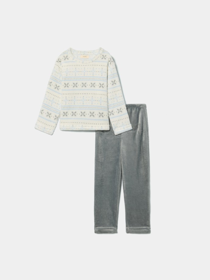 Pijama polar estampado
