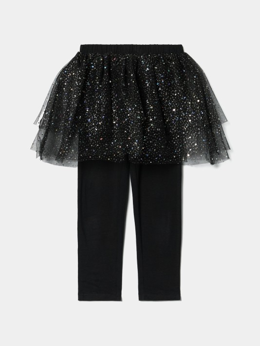 Saia de tule com leggings