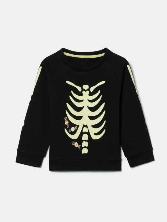 Sweatshirt Esqueleto Brilha No Escuro