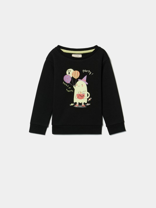 Sweatshirt Fantasma Brilha No Escuro