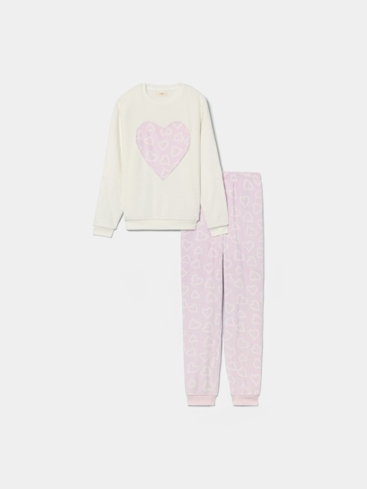 Pijama polar estampado