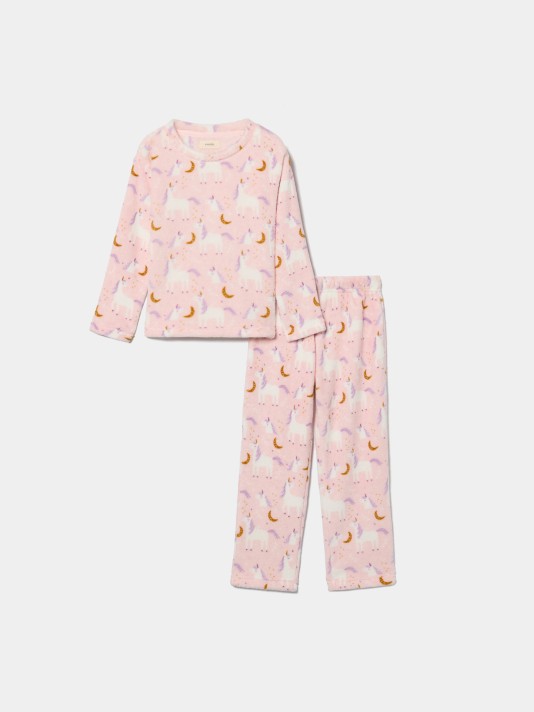 Pijama polar estampado