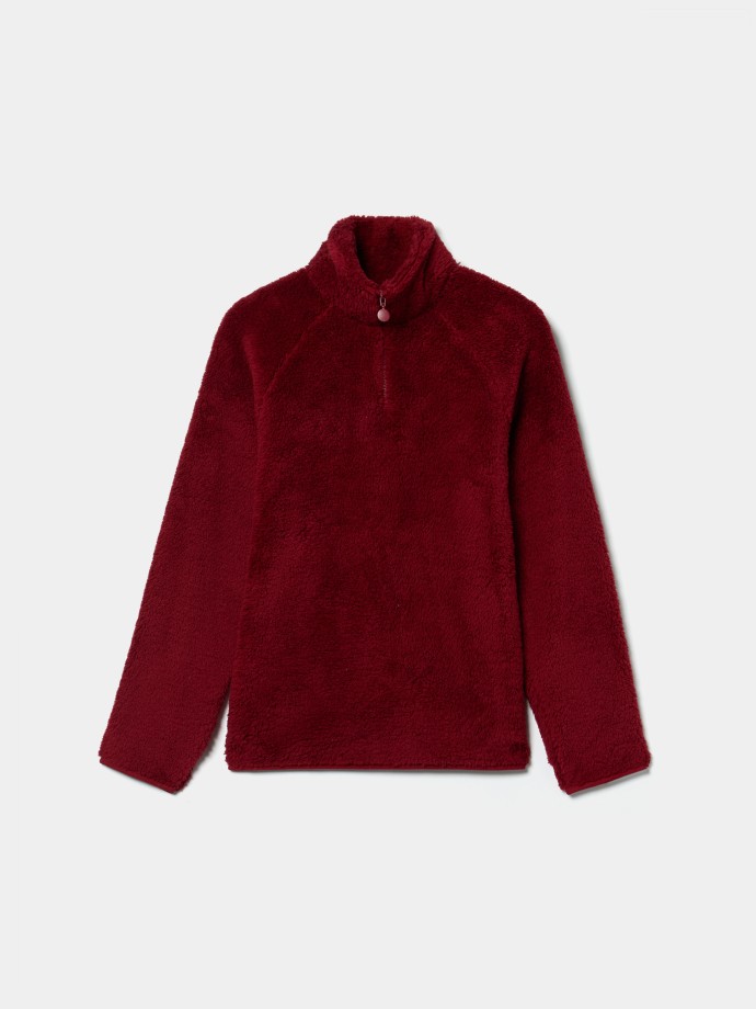 Camisola polar com fecho parcial Camisola polar com fecho parcial