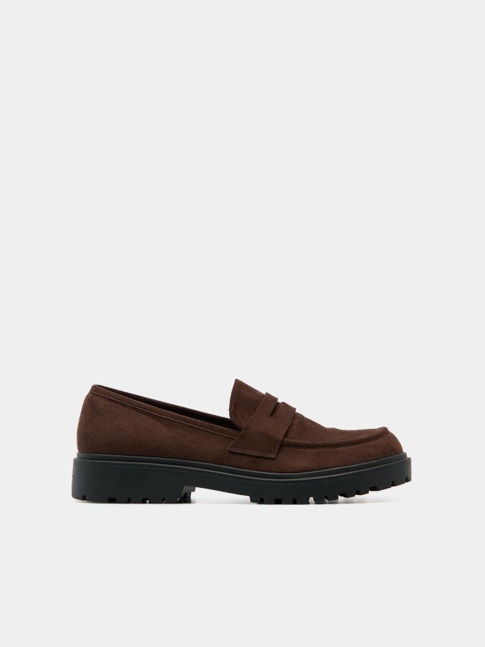 Brown moccasins