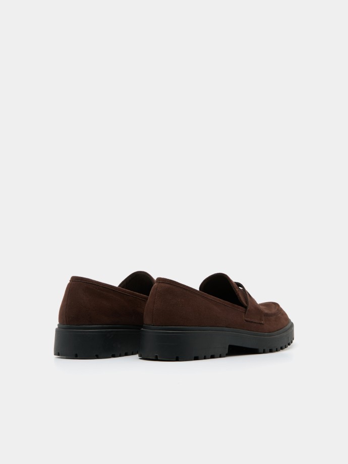 Brown moccasins