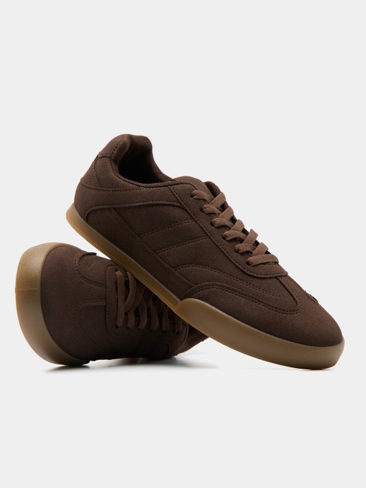 Dark brown sneakers