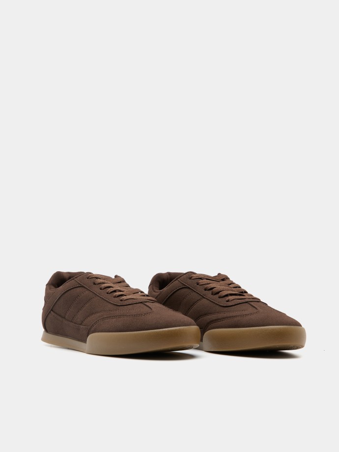Dark brown sneakers