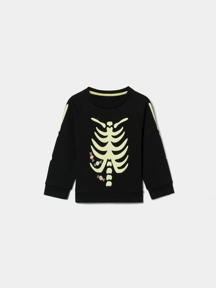 Sweatshirt Esqueleto Brilha No Escuro Sweatshirt Esqueleto Brilha No Escuro